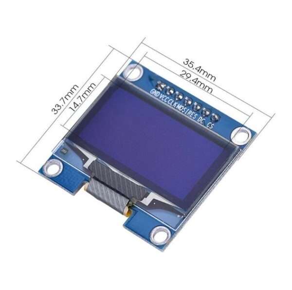 1.3 Inch I2C OLED Display White – Dimentions
