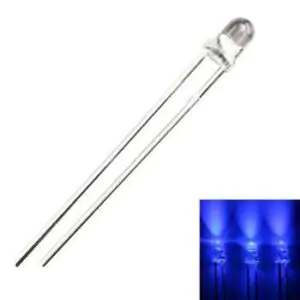 3mm Clear Blue DIP LED – High Brightness Diodes (Pack of 50)