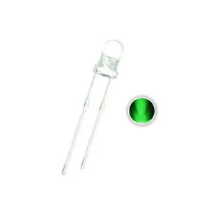 3mm Clear Parrot Green DIP LED – Bright Indicator Diodes (Pack of 50)