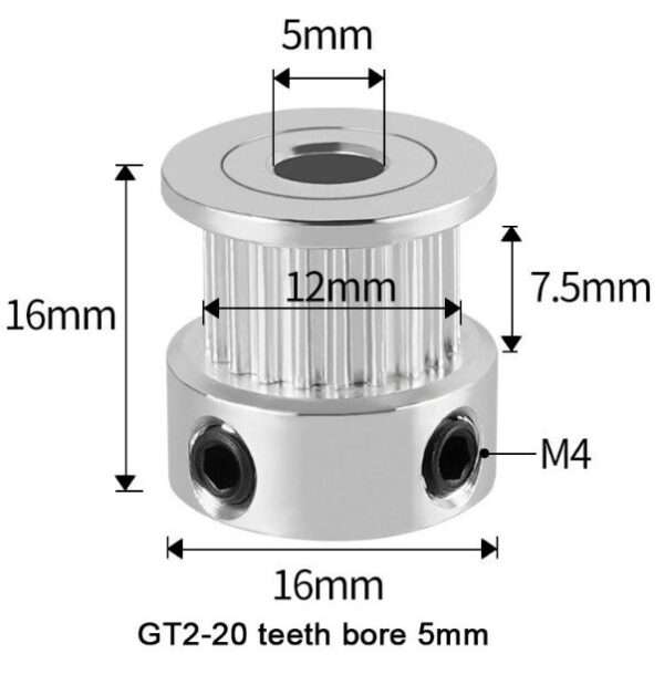 GT2 6mm Belt Timing Pulley