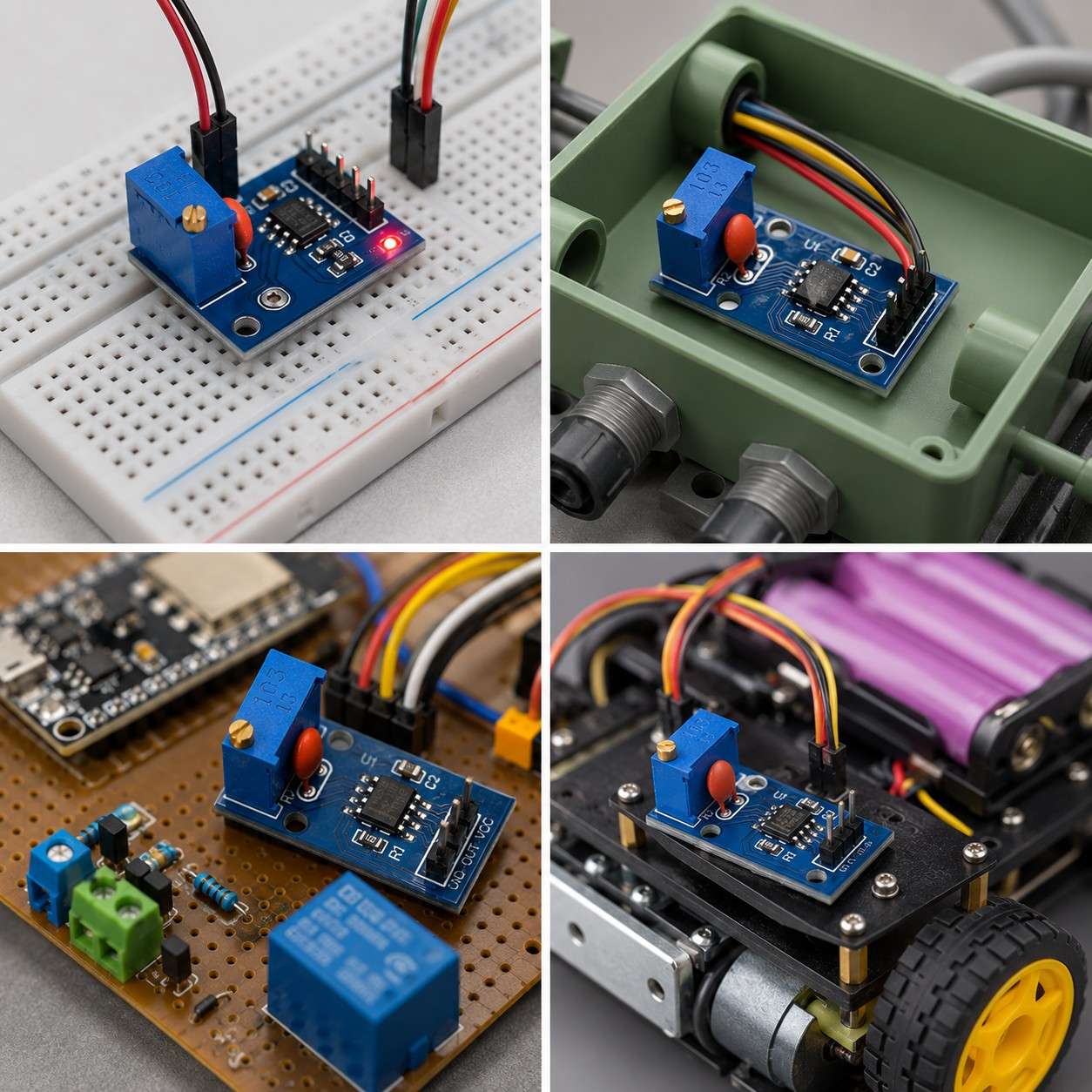 NE555 Pulse Generator Module -Frequency Adjustable Controller