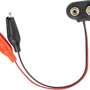 T Type 9V Battery Clips Connector Buckle with Alligator Clips