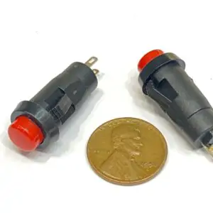Red DS-211 10MM 2PIN Self-Locking Round Button Switch