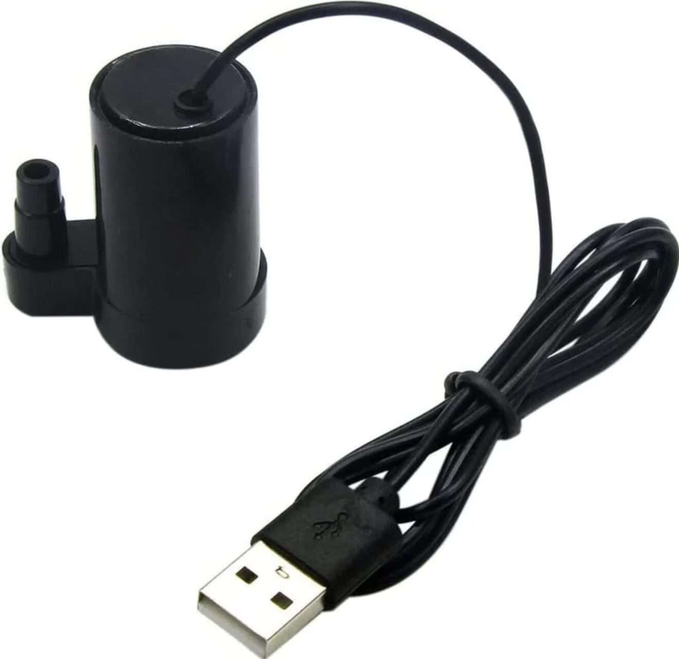 Vertical 5V Black Mute Sounds Mini Submersible Pump with USB - Shokitech