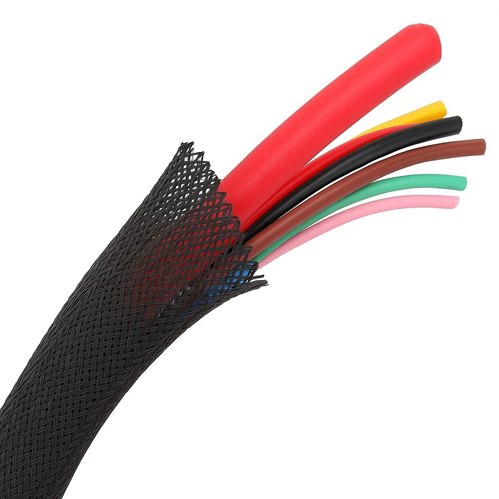 6mm nominal diameter Expandable braided nylon construction 1 meter length Protects wires and cables Excellent abrasion resistance Flexible and easy to install