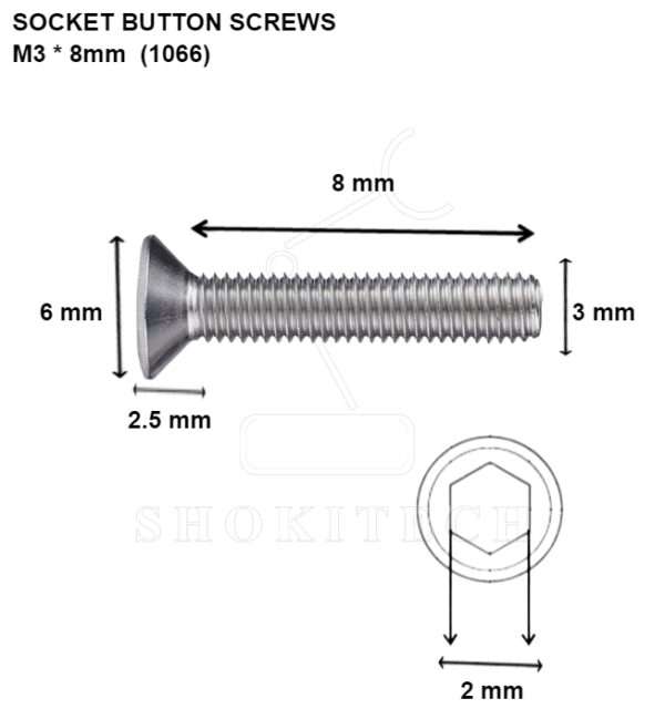 M3x8mm Allen Socket