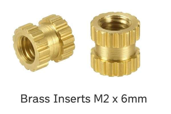 Brass Inserts M2 x 6mm