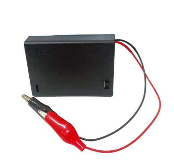3 x AA Battery Holder Box with Switch and Alligator Clips (3)