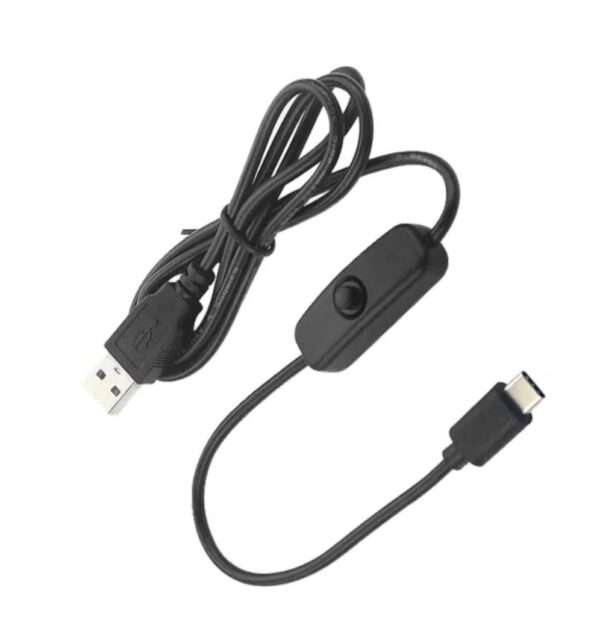 5V 3A USB to Type C Cable with ON/OFF Switch for Raspberry Pi 4B