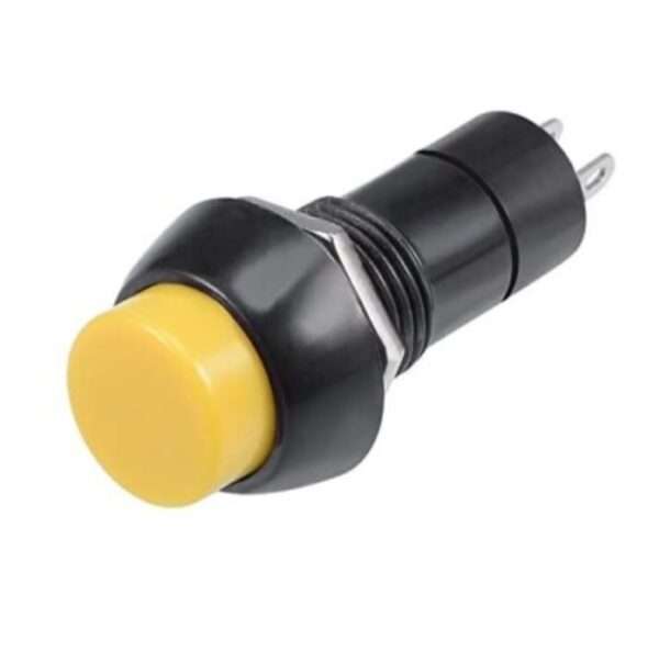 Yellow PBS-11A 12MM 2PIN Self-Locking Push Button Switch