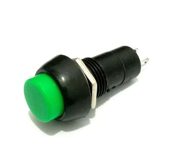 Green PBS-11A 12MM 2PIN Self-Locking Round Plastic Push Button Switch