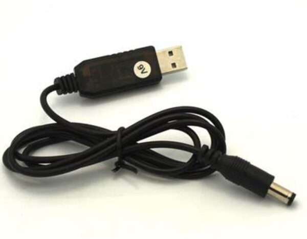 5V 0.6A USB Booster Cable with DC 5.5 x 2.1MM 9V Power Adapter