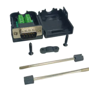 DB9 RS232/485 9pin Terminal Male Screw with Shell, and Screw