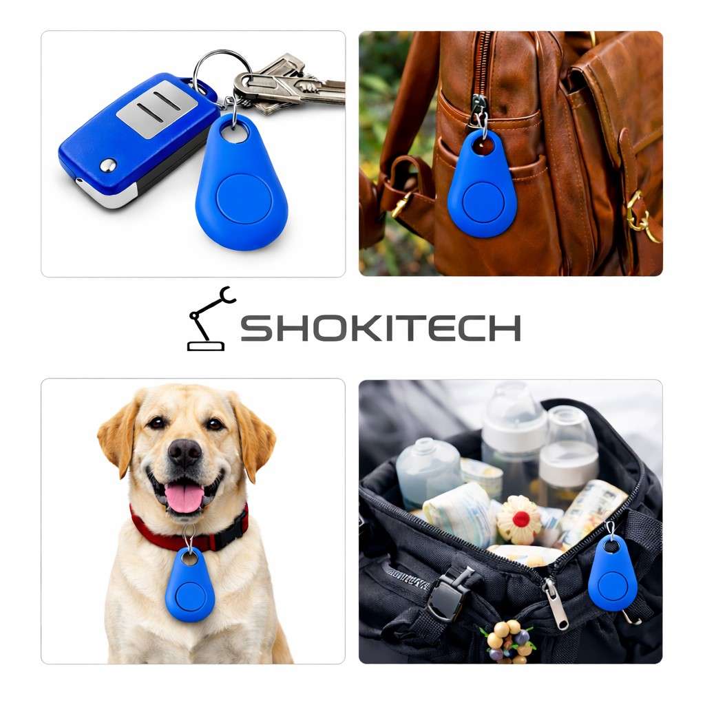 Smart Mini GPS Tracker - Waterproof Bluetooth Anti-Lost Device - Blue(1)