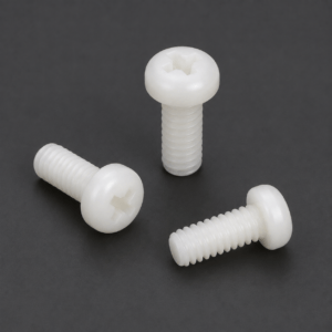 M3 x 5mm White Nylon Phillips Pan Head Screw