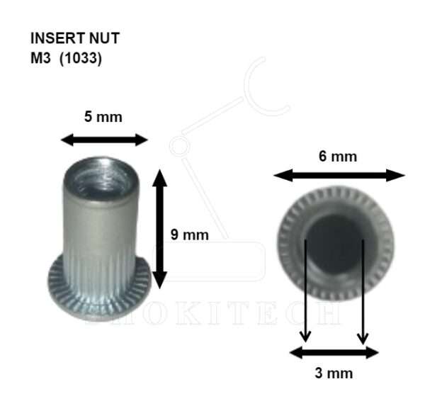 M3 Stainless Steel Insert Nut - Image 2
