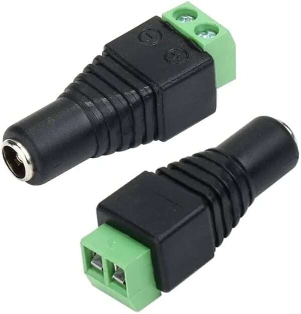 DC Power Jack Adapter Plug – 2.1mm x 5.5mm Male for CCTV (Pack of 2)