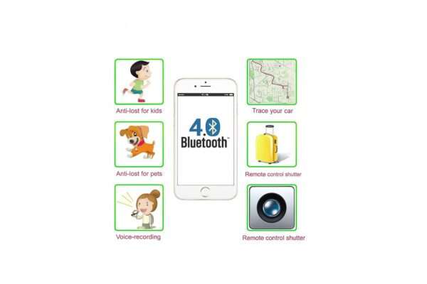 Smart Anti-Lost Waterproof Bluetooth Tracer for Pets and Kids Pink