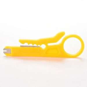 Wire Stripper Flat Nose Cable Cutter with Practical Punch Down Tool - Yellow at Shokitech