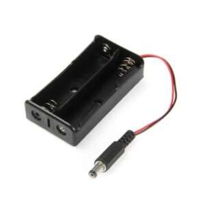 2 X 18650 Black Battery Holder with DC Power Plug