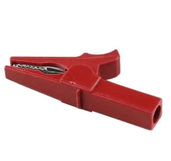 Red 55mm Copper Insulated Crocodile Clip – 10mm Opening for 4mm Banana Plug - Image 2