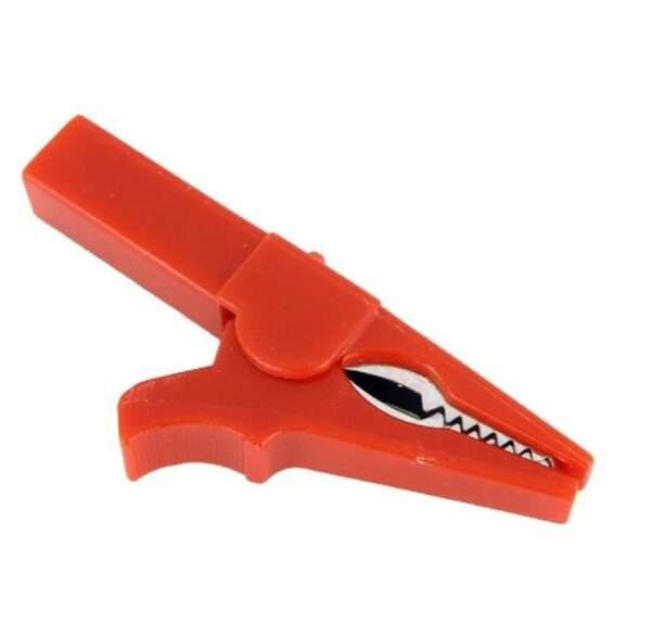 Red 55mm Copper Insulated Crocodile Clip – 10mm Opening for 4mm Banana Plug - Image 3
