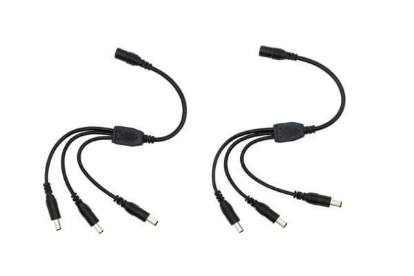 DC5.5 x 2.1 connector, one to three control extension cord, tap DC line