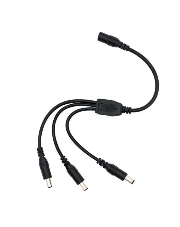 DC5.5 x 2.1 connector, one to three control extension cord, tap DC line at Shokitech
