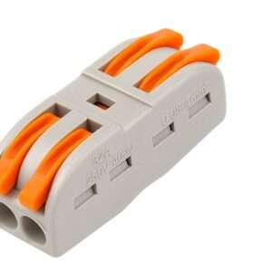 PCT-222 0.08-2.5mm SPL-2 Pole Wire Connector with Spring Lock Lever for 2 Wire line Connection