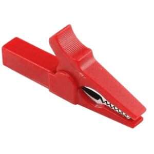 Red 55mm Copper Insulated Crocodile Clip Opening 10mm for Banana Plug 4mm at Shokitech
