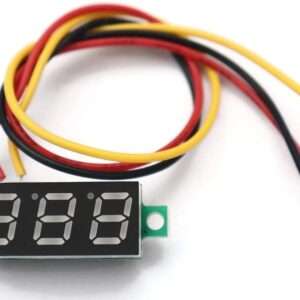 0.28inch 0-100V Three Wire DC Voltmeter – Green LED