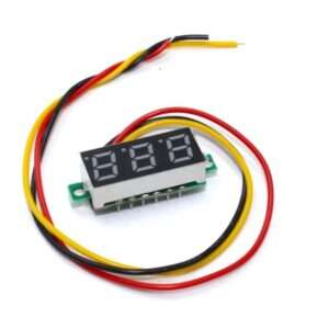 0.28inch 0-100V Three Wire DC Voltmeter – Red LED