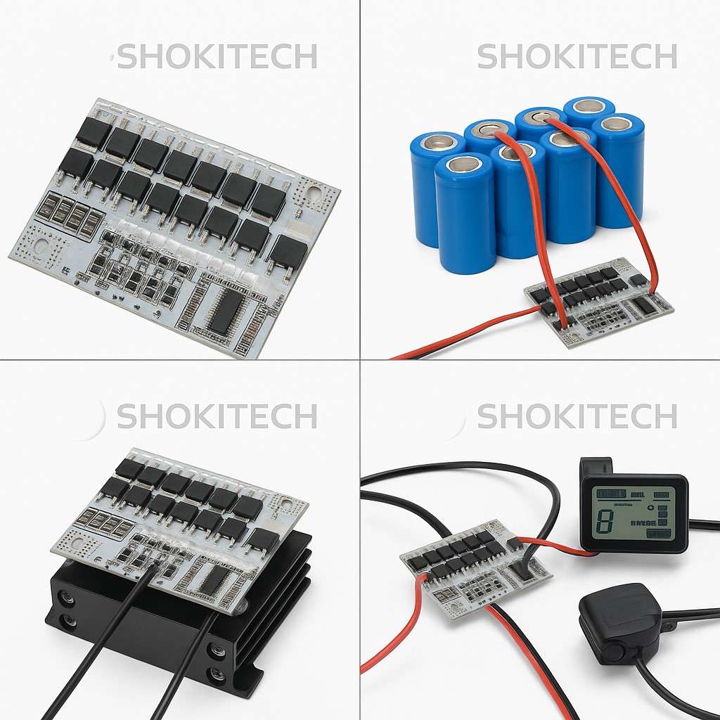 3S 100A LiFePO4 Battery Balance Charging BMS Protection PCB Board White