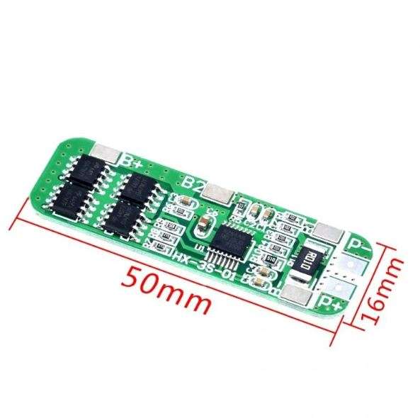 3S 10A Li-ion 18650 Charger Protection Board Module - 10.8V 11.1V 12.6V Dimention