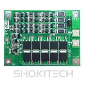 4 Series 40A 18650 Lithium Battery Protection Board 14.8V to 16.8V BMS with Balance for Drill Motor, Lipo Cell Module at Shokitech