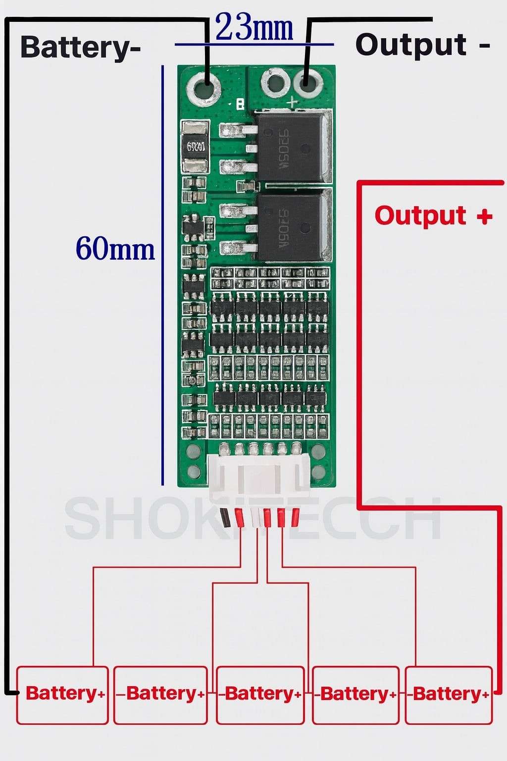 5S 15A 18650 Li-ion Lithium Battery BMS Charger Protection Board 18V21V Battery