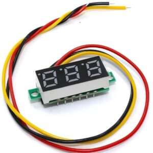 0.28inch 0-100V Three Wire DC Voltmeter Green LED at Shokitech.JPG