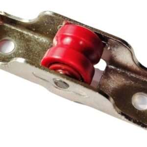 Sliding Roller Wheel 13mm, Red Wheel, Metal Base