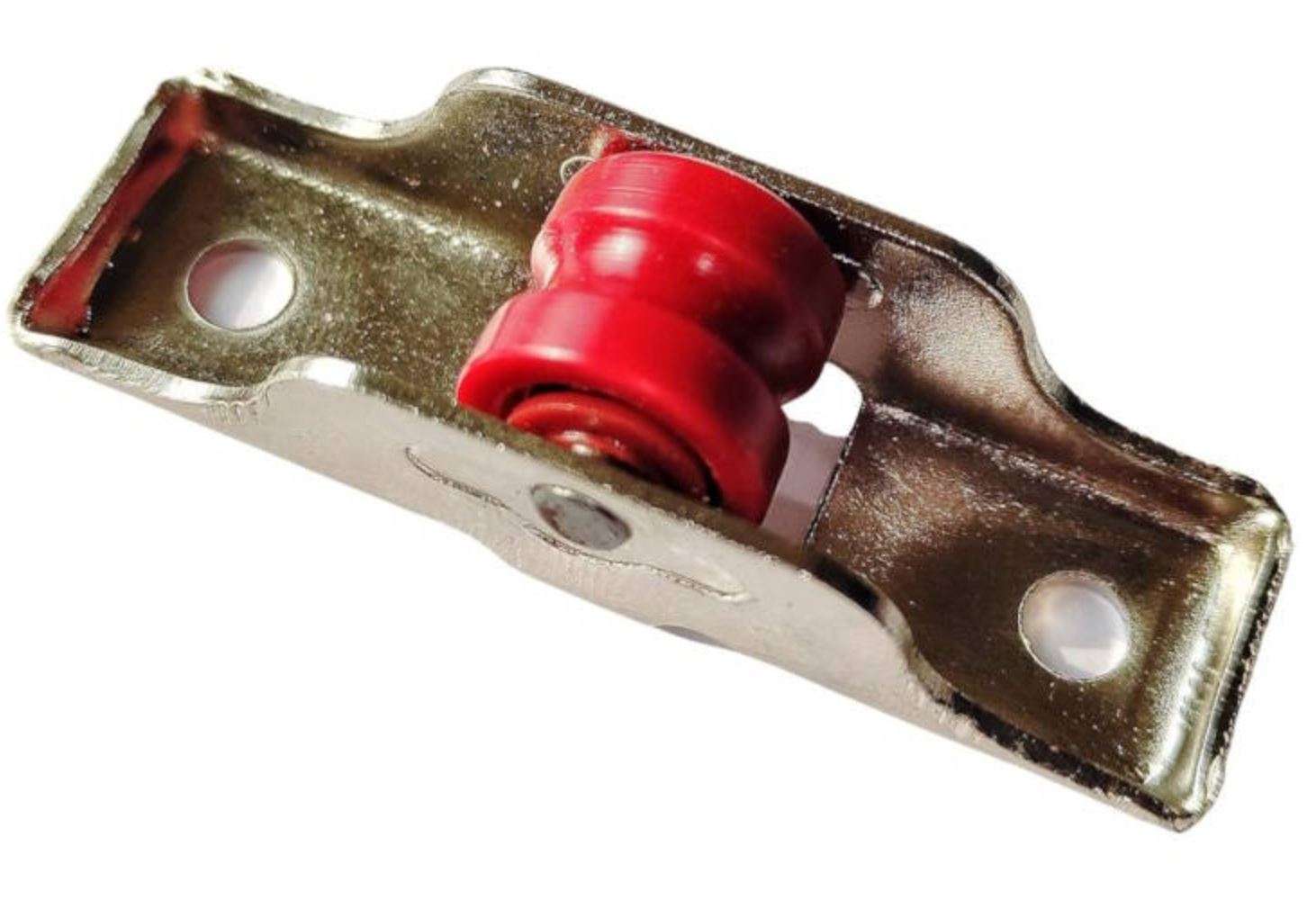 Sliding Roller Wheel 13mm, Red Wheel, Metal Base