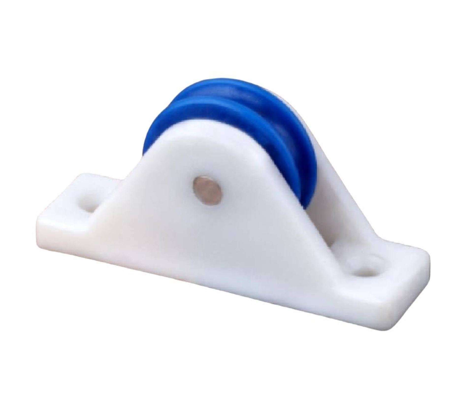 Sliding Roller Wheel 20mm, Blue Wheel, White Plastic Base