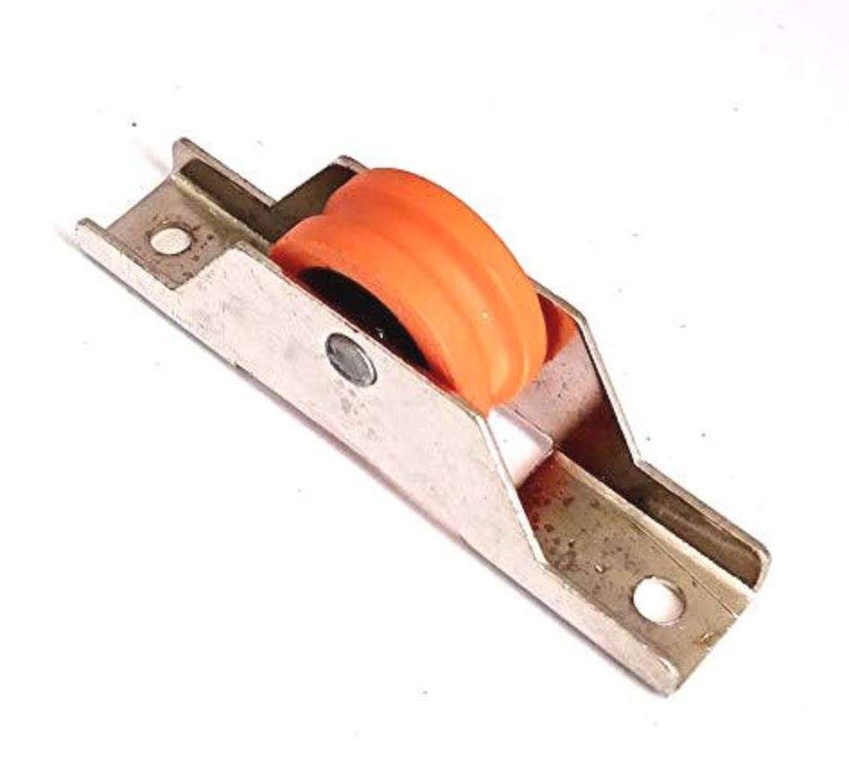 Sliding Roller Wheel 22mm, Orange Wheel, Metal Base