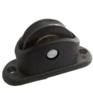 Sliding Roller Wheel 24mm (1 Inch), Black Wheel, Black Plastic Base