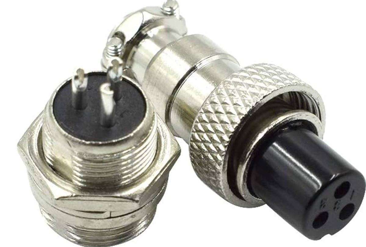 GX12 12MM: 3 PIN – set of male and female