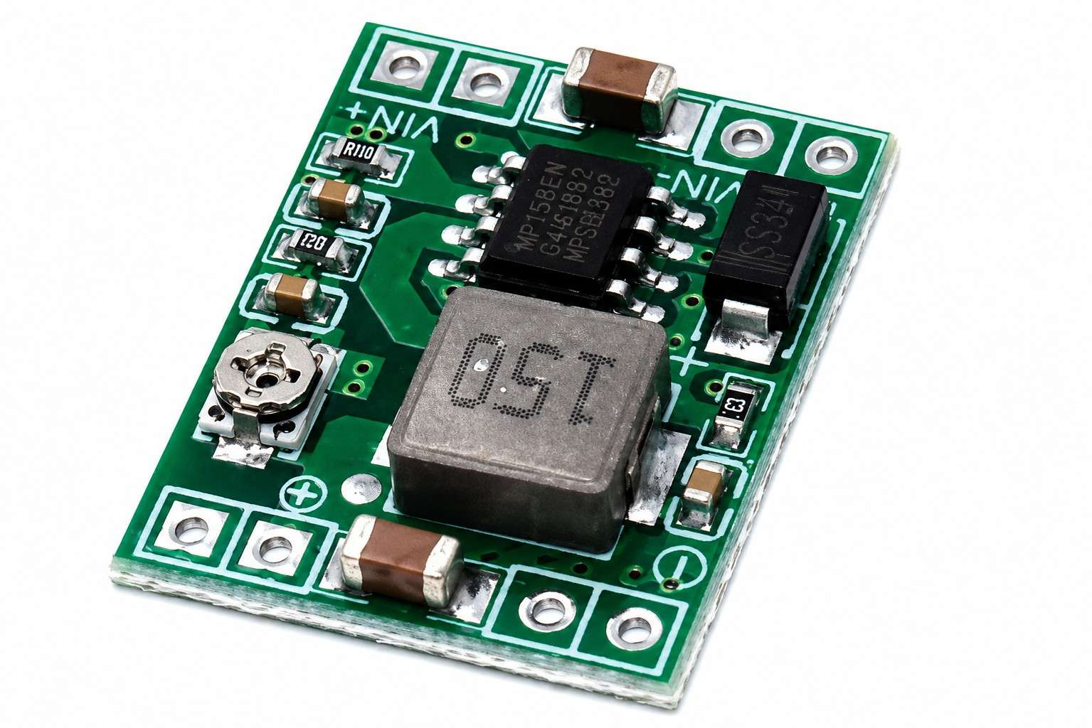 Mini MP1584 DC-DC 3A Adjustable Step-Down Buck Converter Module at Shokitech